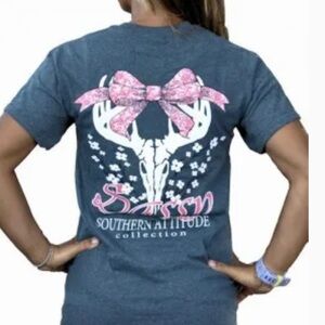 Southern Attitude Dogwood Sassy Heather Gray T Shirt Women’s Plus Size 2XL